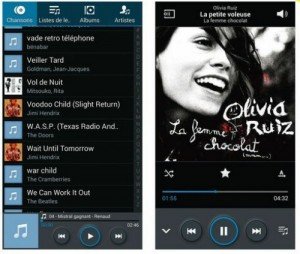 Une bibliothèque musicale enregistrée sur le Galaxy Note 3