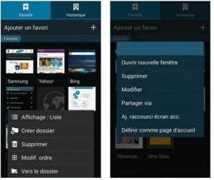 Gérer les favoris