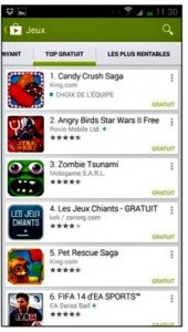 Le Top gratuit des jeux est régulièrement mis à jour.