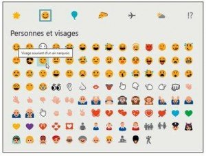 Quelques-unes des innombrables émoticônes