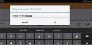 Créer une play liste depuis un appareil nomade