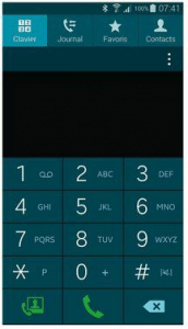 Le clavier du téléphone