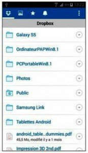Accéder à Dropbox sur le Galaxy S5