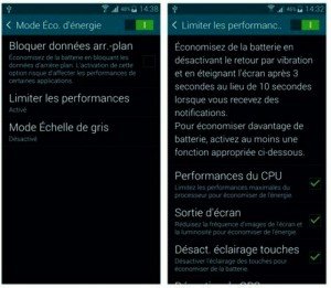 Le Galaxy S5 et son mode Économie d’énergie