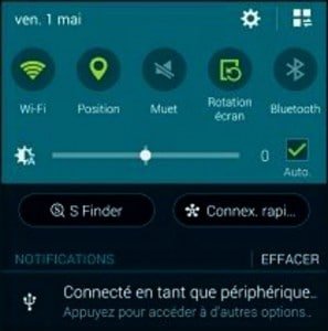 La barre de notifications