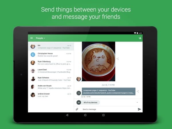 Envoyer des fichiers entre vos appareils et des messages entre amis