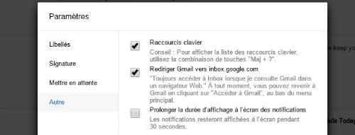 Rediriger Gmail vers Inbox google com