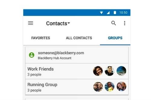 Gérez vos contacts avec l'application Blackberry Hub