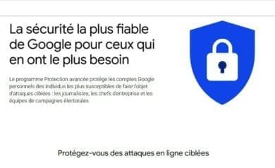 Protection avancée de comptes Google pour image à la une