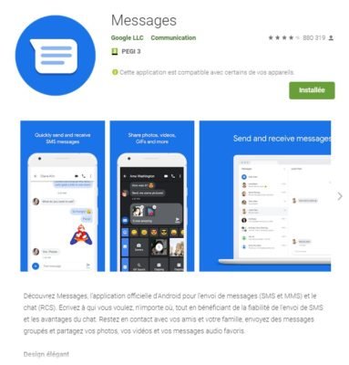 Application Android Messages