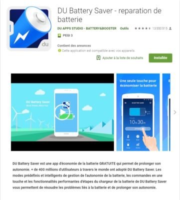 Application android DU Battery Saver
